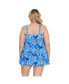 ფოტო #2 პროდუქტის Plus Size ShapeSolver Triple Tier Swim Dress