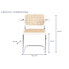 Фото #4 товара Напольный стул DKD Home Decor Белый Серебристый Натуральный 65,5 x 62 x 79 cm