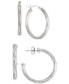 ფოტო #1 პროდუქტის Set of Two Rope Hoop Earrings in 14k Gold Vermeil (Also in Sterling Silver)