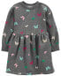 Фото #2 товара Toddler Butterfly Long-Sleeve Fleece Dress 5T