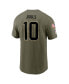 Фото #2 товара Men's Mac Jones Olive New England Patriots 2022 Salute to Service Name and Number T-shirt