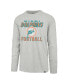 Men's Gray Distressed Miami Dolphins Dozer Franklin Throwback Long Sleeve T-Shirt Серый, XL - фото #2