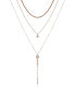 ფოტო #1 პროდუქტის Crystal and Imitation Pearl Layering Necklace Set, 3 Piece