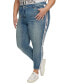 Фото #3 товара Plus Size Logo-Tape Slim-Leg Jeans, First@Macy’s
