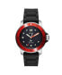 Фото #1 товара Men's Cali Diver Black Silicone Watch 40MM