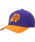 Фото #1 товара Men's Purple, Orange Phoenix Suns MVP Team Two-Tone 2.0 Stretch-Snapback Hat