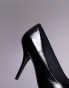 ASOS DESIGN Presley square toe high heeled court shoes in black