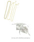 Фото #2 товара Gold Adjustable Valentina, Herringbone and 8mm Crystal Curb Chain Necklace Set