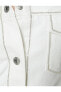 Фото #42 товара Taşlı Kot Ceket Kapaklı Cepli Gömlek Yaka Pamuklu