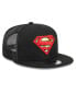 Фото #2 товара Men's Black Superman Trucker 9FIFTY Snapback Hat