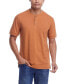 Фото #1 товара Men's Short Sleeve Melange Henley Shirt