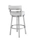 Фото #11 товара Madrid 30" Bar Height Swivel Gray Artificial leather and Brushed Stainless Steel Bar Stool