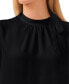 Фото #3 товара Women's Tie Neck Button Shoulder Blouse