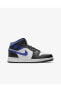 Air Jordan 1 Mid White Black Royale 554725-140 Kadın Basketbol Ayakkabısı