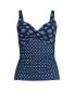 Фото #2 товара Women's Chlorine Resistant Wrap Underwire Tankini Swimsuit Top