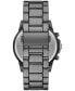 ფოტო #2 პროდუქტის Men's Three Hand Gunmetal Alloy Watch 36mm Gift Set