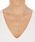 Фото #2 товара Arabella cubic Zirconia Lariat Necklace in Sterling Silver
