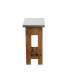 Фото #7 товара Millwork Wood and Zinc Metal End Table with Shelf