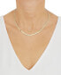 Reversible Polished & Greek Key Herringbone Link Chain Necklace in 10k Gold, 16" + 2" extender