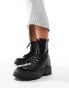 Фото #1 товара ASOS DESIGN Ava lace up flat boots in black