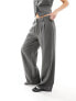 Фото #7 товара COLLUSION tailored dad trousers in grey marl co-ord