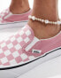 Vans Classic Slip-on checkerboard sneakers in pink and white Розовый, 38 - фото #6