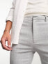 Фото #6 товара ASOS DESIGN super skinny wool mix smart trousers in grey window check