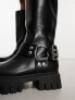 Фото #4 товара ASOS DESIGN Cady knee high harness boots in black