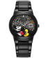 ფოტო #1 პროდუქტის Eco-Drive Unisex Disney Mickey Mouse Black Stainless Steel Bracelet Watch 40mm