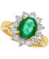 Фото #1 товара Кольцо Macy's Emerald and Diamond Brilliance