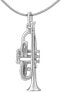 Silver Pendant Tube - Trumpet PRM13004