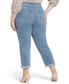 ფოტო #3 პროდუქტის Plus Size Margot Girlfriend Rolled Cuffs Jeans