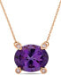 ფოტო #1 პროდუქტის Amethyst (2-3/8 ct.t.w.) and Diamond Accent 17" Necklace in 10k Rose Gold