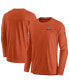 Фото #2 товара Men's Orange Chicago Bears Sideline Lockup Performance Long Sleeve T-shirt