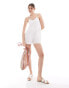 Фото #2 товара Wednesday's Girl soft broderie detail playsuit in white