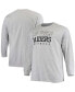 Фото #1 товара Men's Big and Tall Heathered Gray Las Vegas Raiders Practice Long Sleeve T-shirt