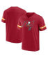 ფოტო #1 პროდუქტის Men's Red Tampa Bay Buccaneers Jersey Tackle V-Neck T-shirt