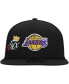 Головной убор New Era мужской черный Los Angeles Lakers Crown Champs 59FIFTY Fitted Hat 7 1/4 - фото #3