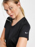 Nike Running V neck t-shirt in black