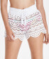 Фото #2 товара Juniors' 2.5" Scalloped Lace Cover-Up Shorts, Created for Macy's
