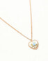 Фото #2 товара Reclaimed Vintage gold chain necklace with flower heart pendant