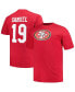 Фото #1 товара Men's Deebo Samuel Scarlet San Francisco 49ers Big and Tall Player Name and Number T-shirt