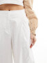 Фото #3 товара ASOS DESIGN raw edge barrel with linen in white