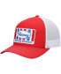 Men's Red, White Sudan Trucker Snapback Hat