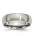 Фото #1 товара Titanium Brushed Half Round Wedding Band Ring