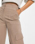 Фото #3 товара ASOS DESIGN cargo trouser with linen in taupe