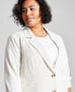 Фото #3 товара Plus Size Notch-Collar Two-Button Jacket, Created for Macy's