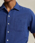 Men's Classic-Fit Linen-Cotton Camp Shirt