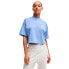 Фото #1 товара HUGO Cropped 10247676 BLUE short sleeve T-shirt