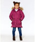 ფოტო #2 პროდუქტის Girl Puffy Long Coat Burgundy - Toddler|Child